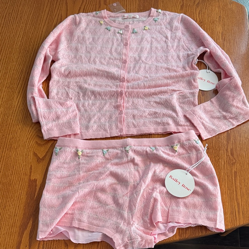 Bailey Rose Light Pink Knit Ensemble